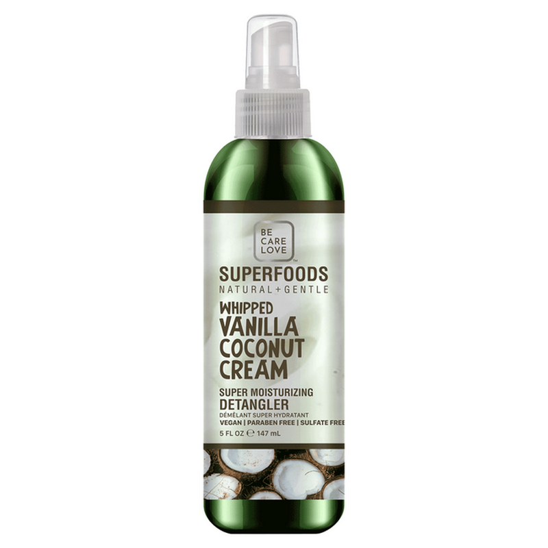 Superfood gentle whipped vanilla coconut cream super moisturizing detangler