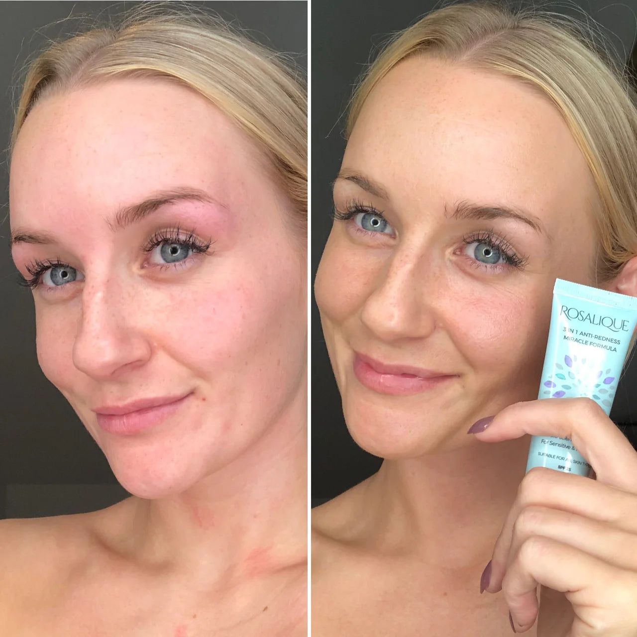 Gaveæske - Rosalique 3-i-1 antirødmecreme