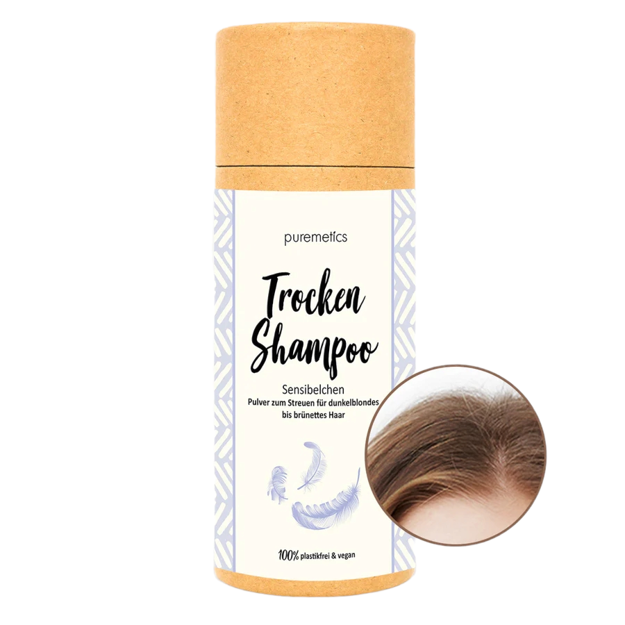 Puremetics tørshampoo til mørkeblondt og brunt hår - Duftfri