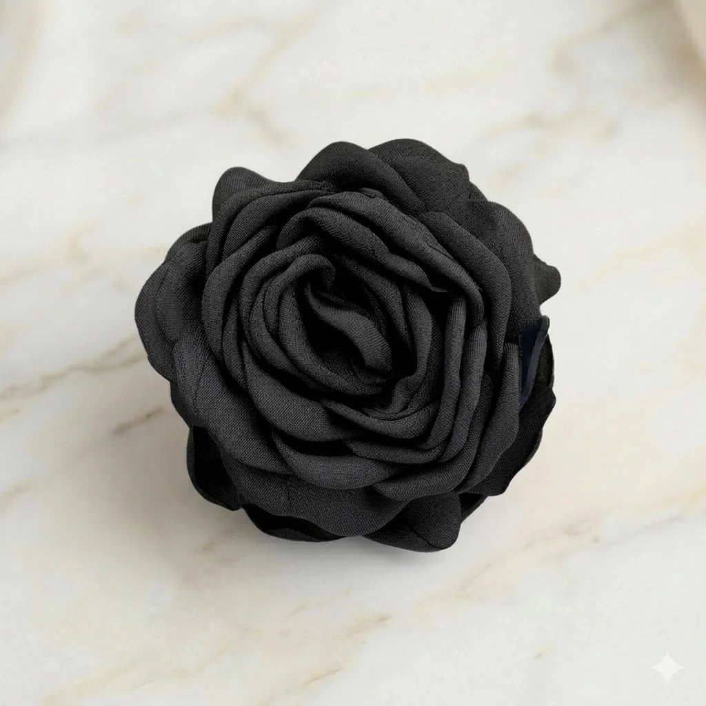 NAMISO - Hana Rose - hårklemme - Sort (9 cm.)