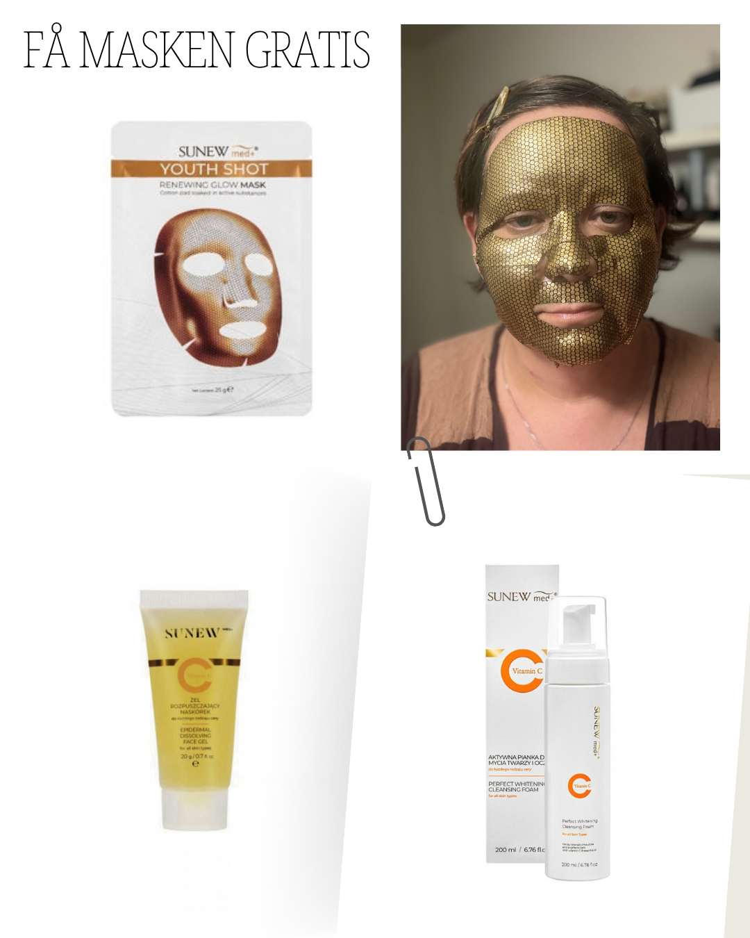 Sunewmed+ hudplejesæt med gratis maske