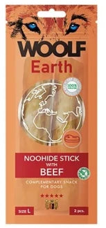 Woolf Earth Noohide Sticks Beef - flere størrelser